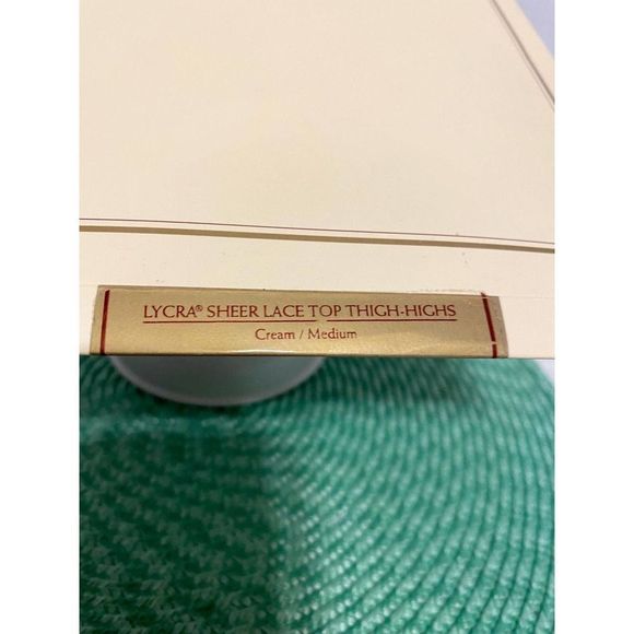 Vintage Victoria Secret Lingerie for the Leg Thigh Highs Beige - Picture 2 of 3